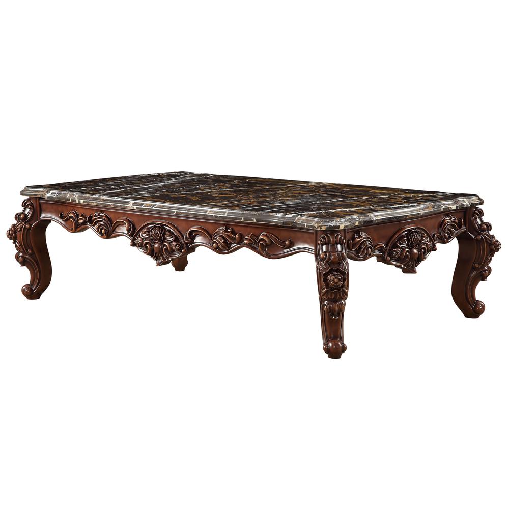 Forsythia Coffee Table, Marble & Walnut (83070)