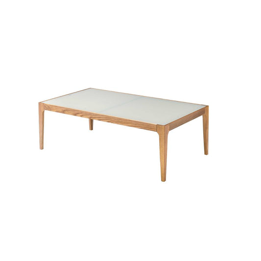 Gwynn Coffee Table, Natural & Frosted Glass