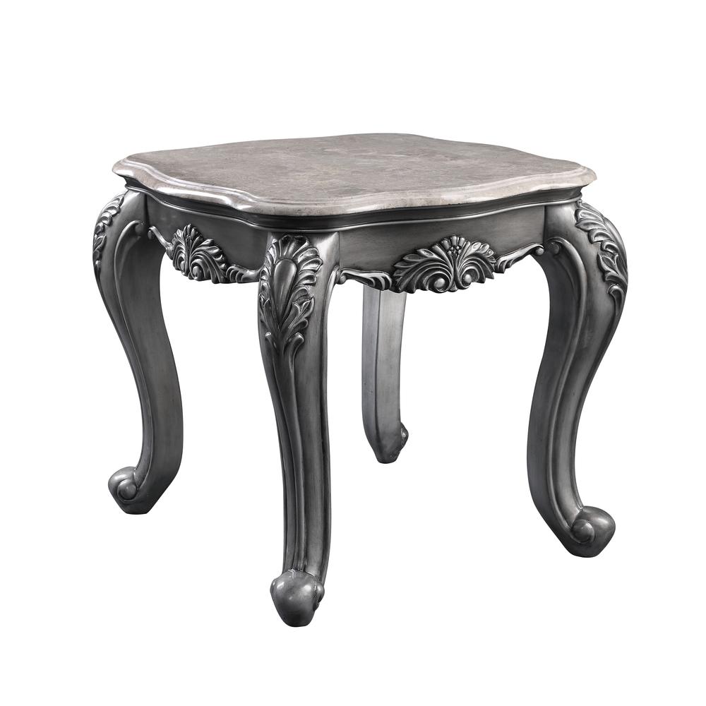 End Table, Marble & Platinum 85347