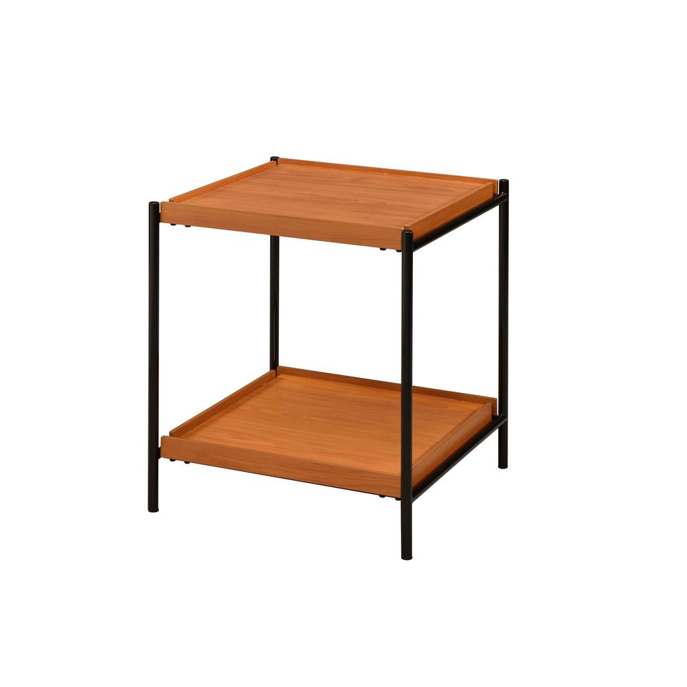 End Table, Honey Oak & Black 85677