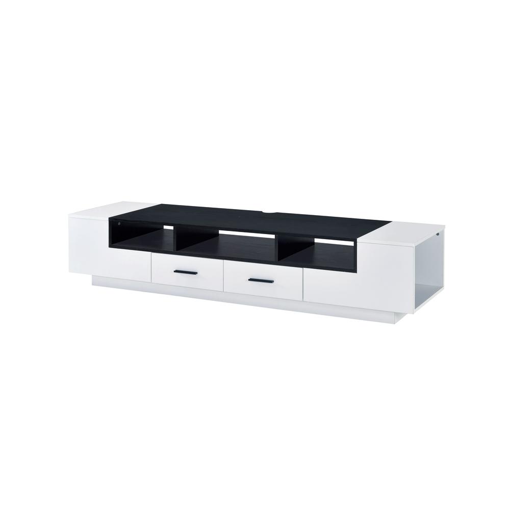 TV Stand, White & Black