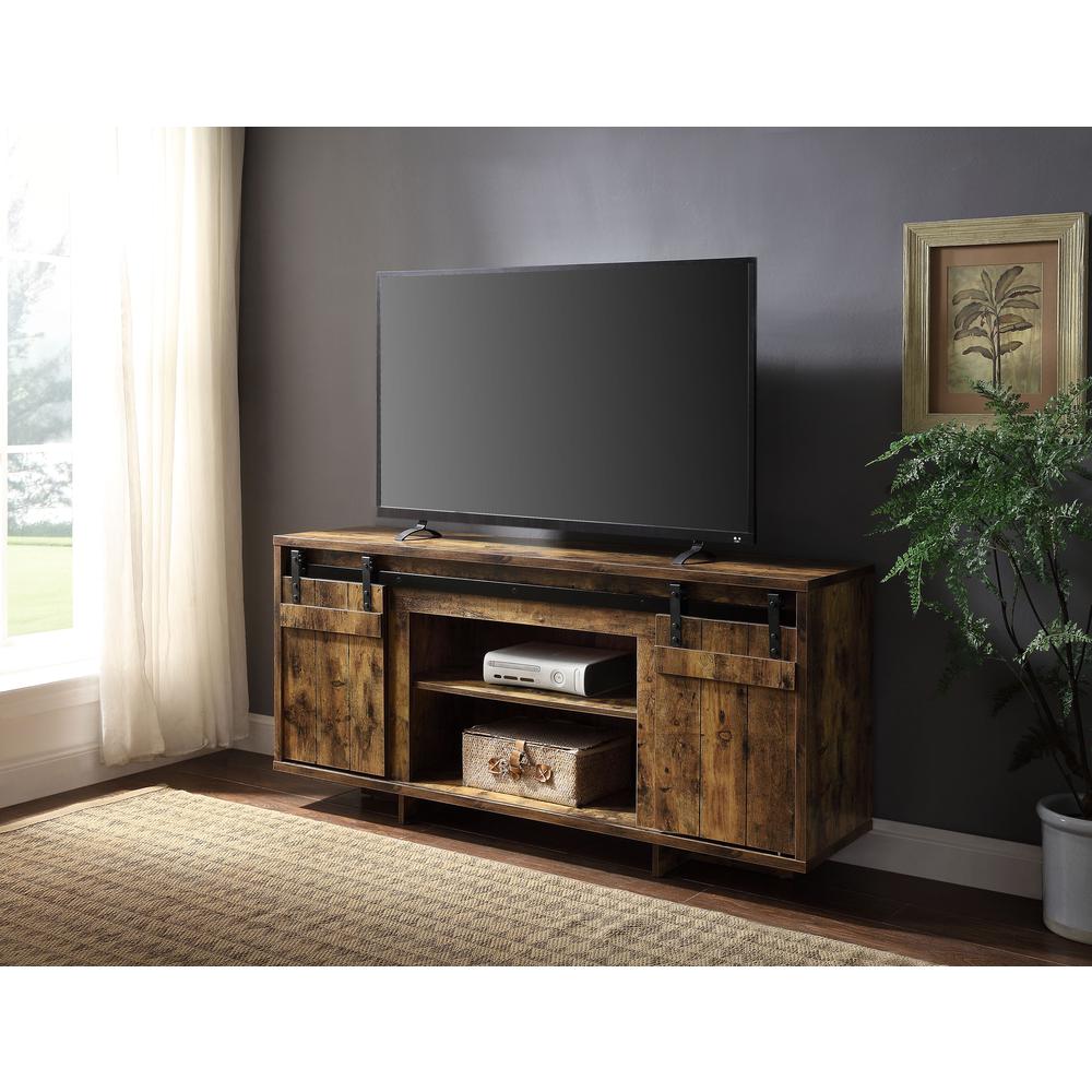 ACME Bellarosa TV Stand, Rustic Oak