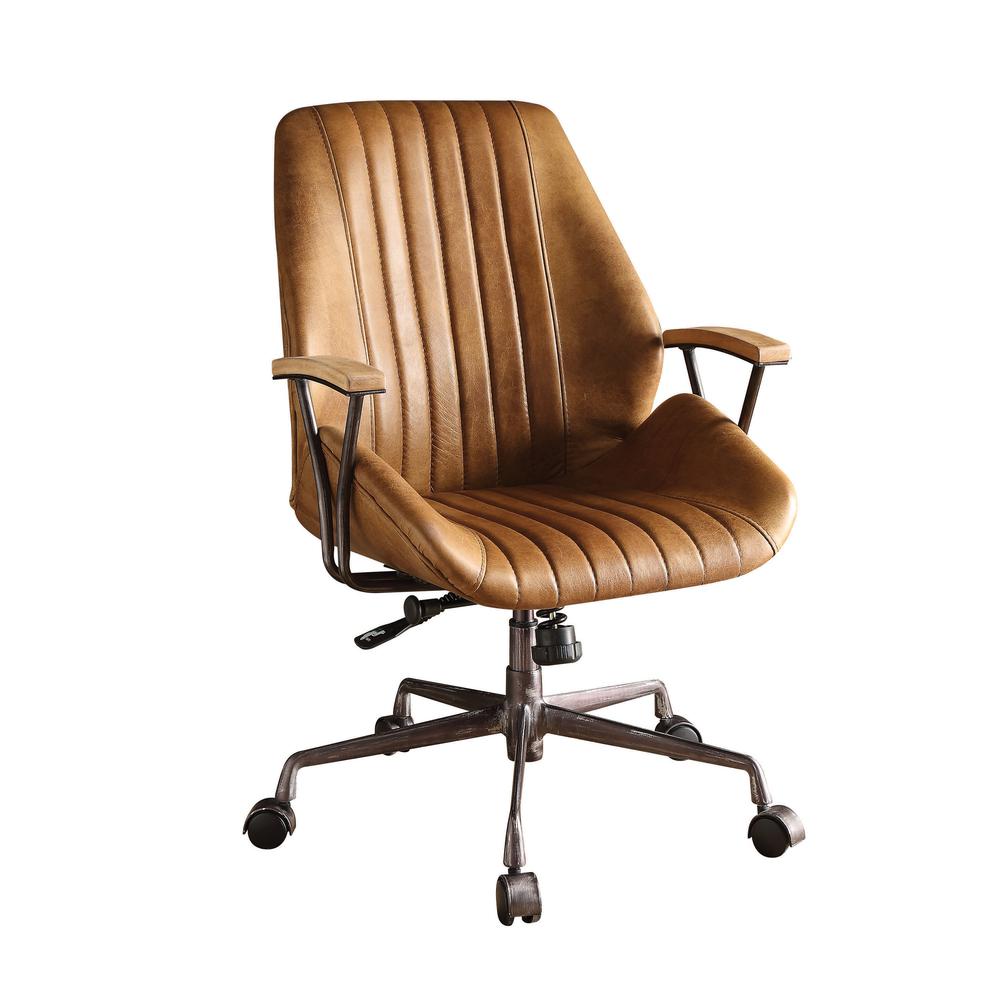 Hamilton Executive Office Chair, Coffee Top Grain Leather