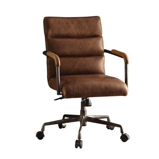 Harith Executive Office Chair, Retro Brown Top Grain Leather