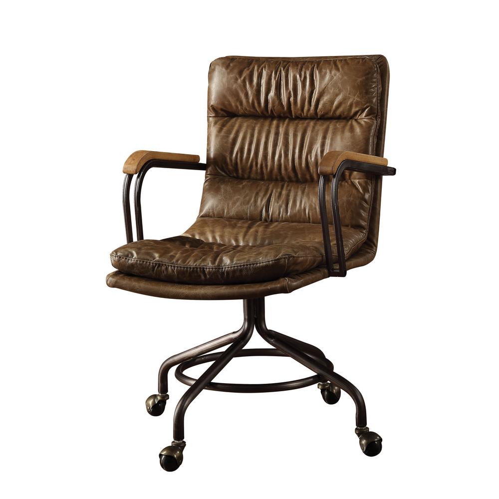 Harith Executive Office Chair, Vintage Whiskey Top Grain Leather