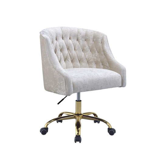 Levian Office Chair, Vintage Cream Velvet & Gold