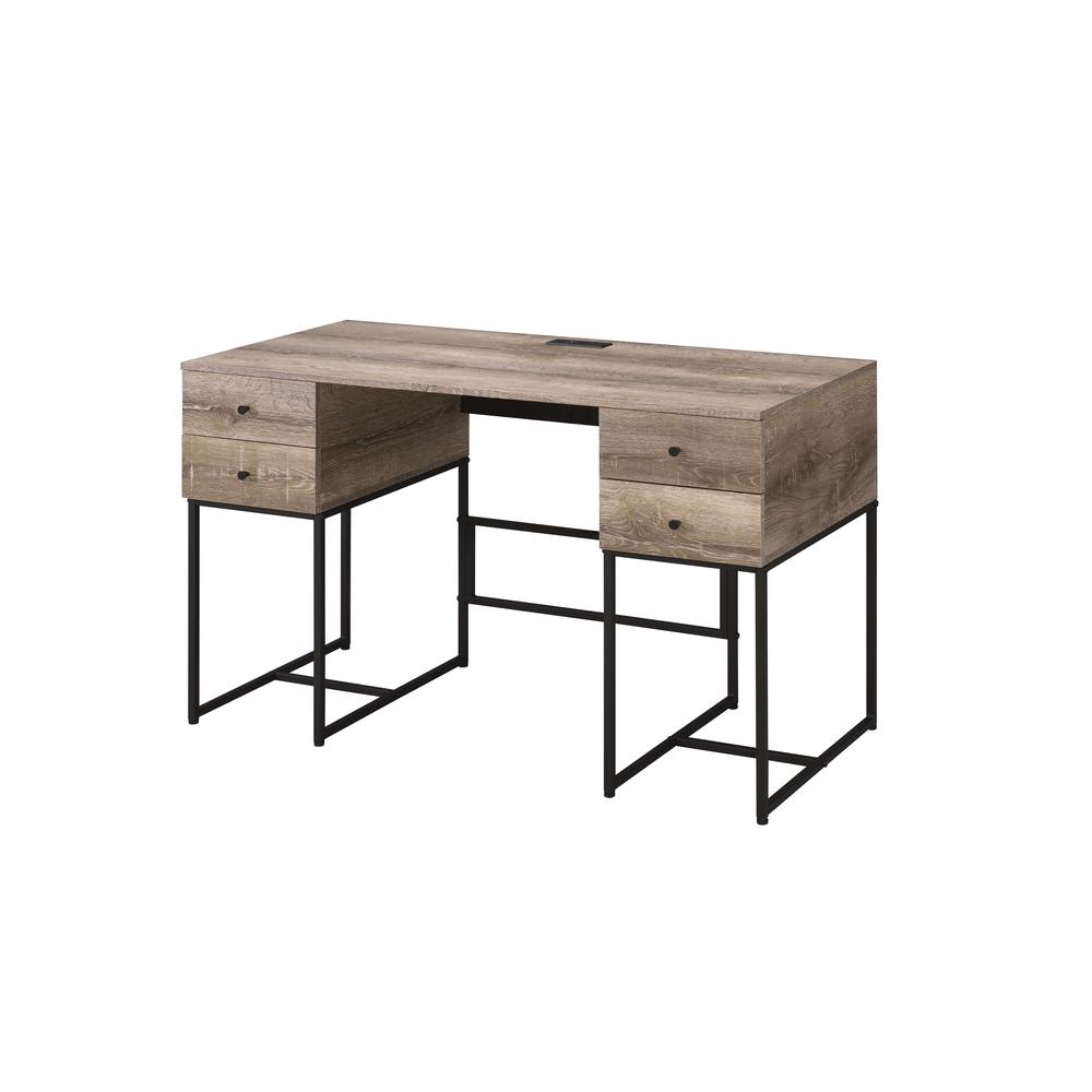 Desk, Rustic Oak & Black 92640