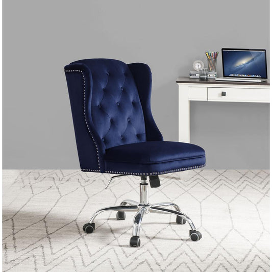 ACME Jamesia Office Chair, Midnight Blue Velvet