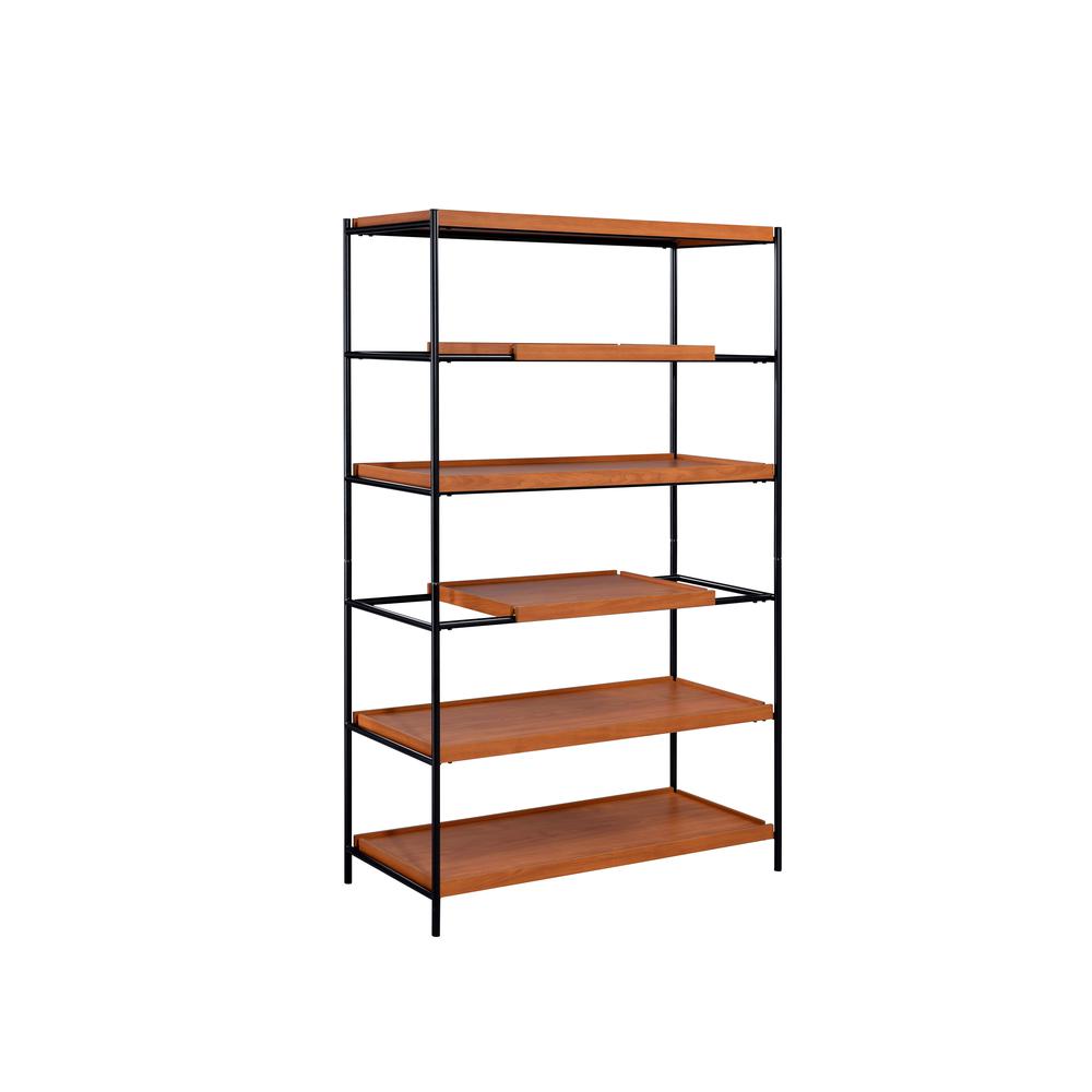 Bookshelf, Honey Oak & Black 92677