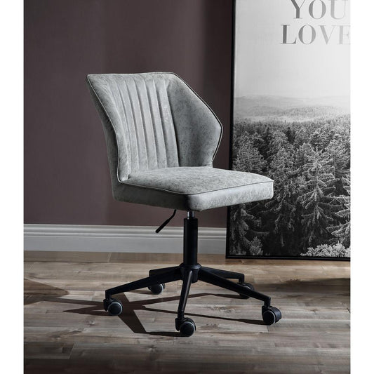 ACME Pakuna Office Chair, Vintage Gray PU & Black