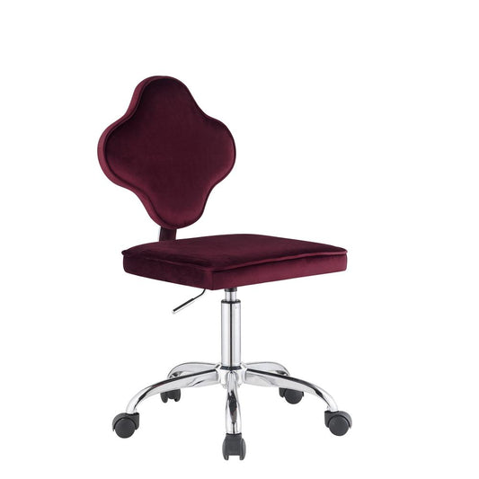 Clover Office Chair, Red Velvet (93070)