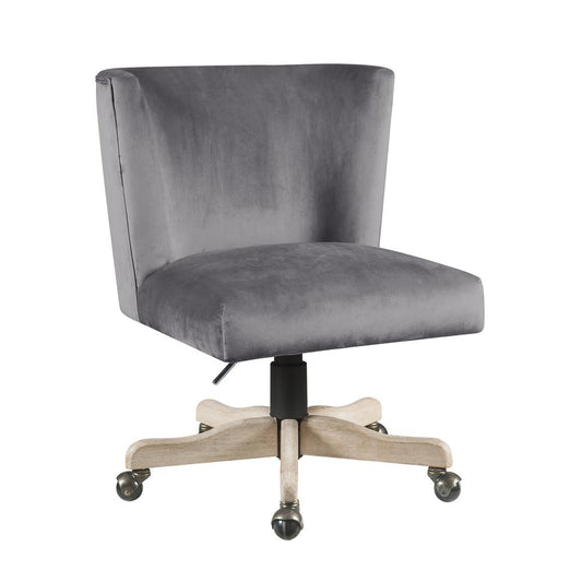 Cliasca Office Chair, Gray Velvet (93073)