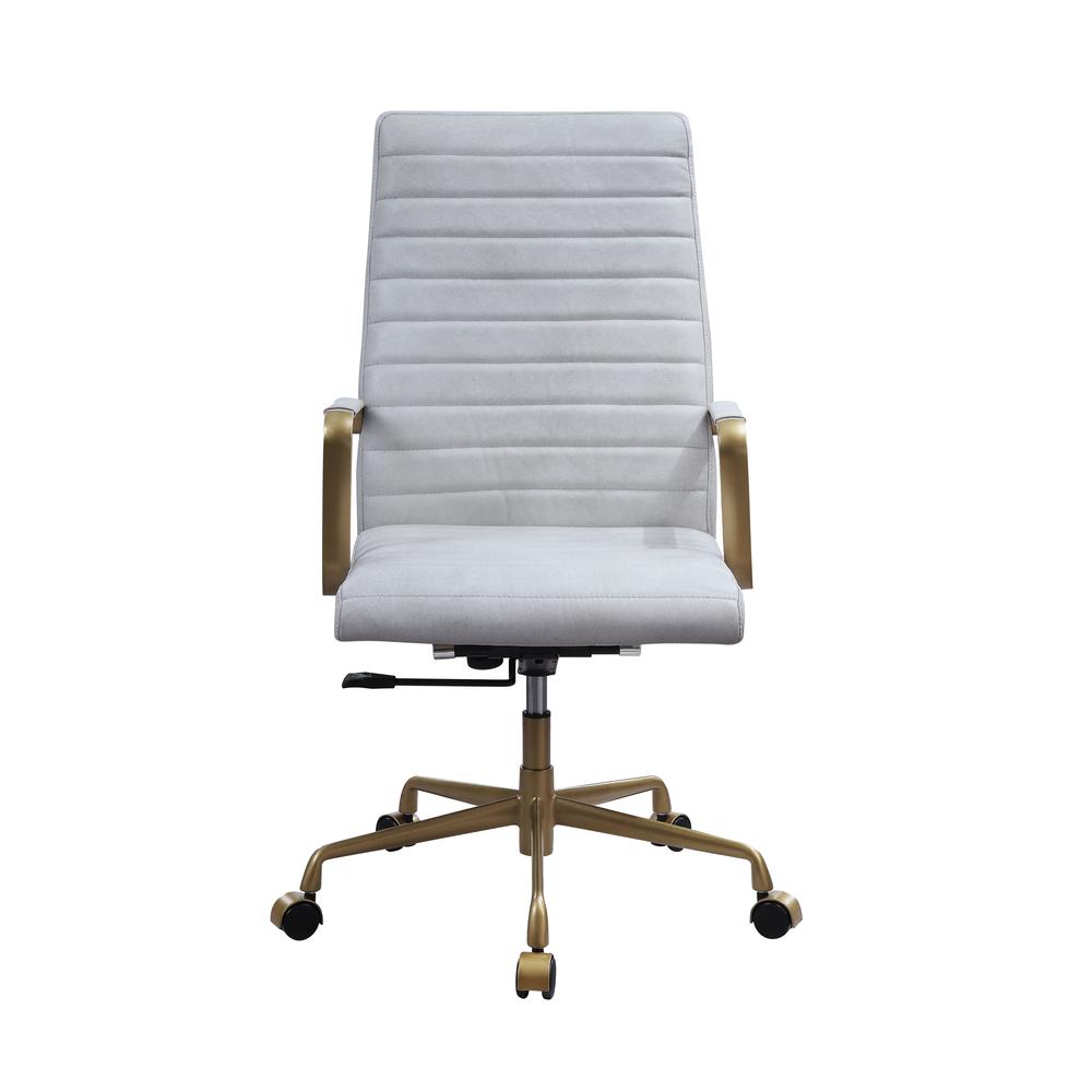 Duralo Office Chair, Vintage White Top Grain Leather (93168)