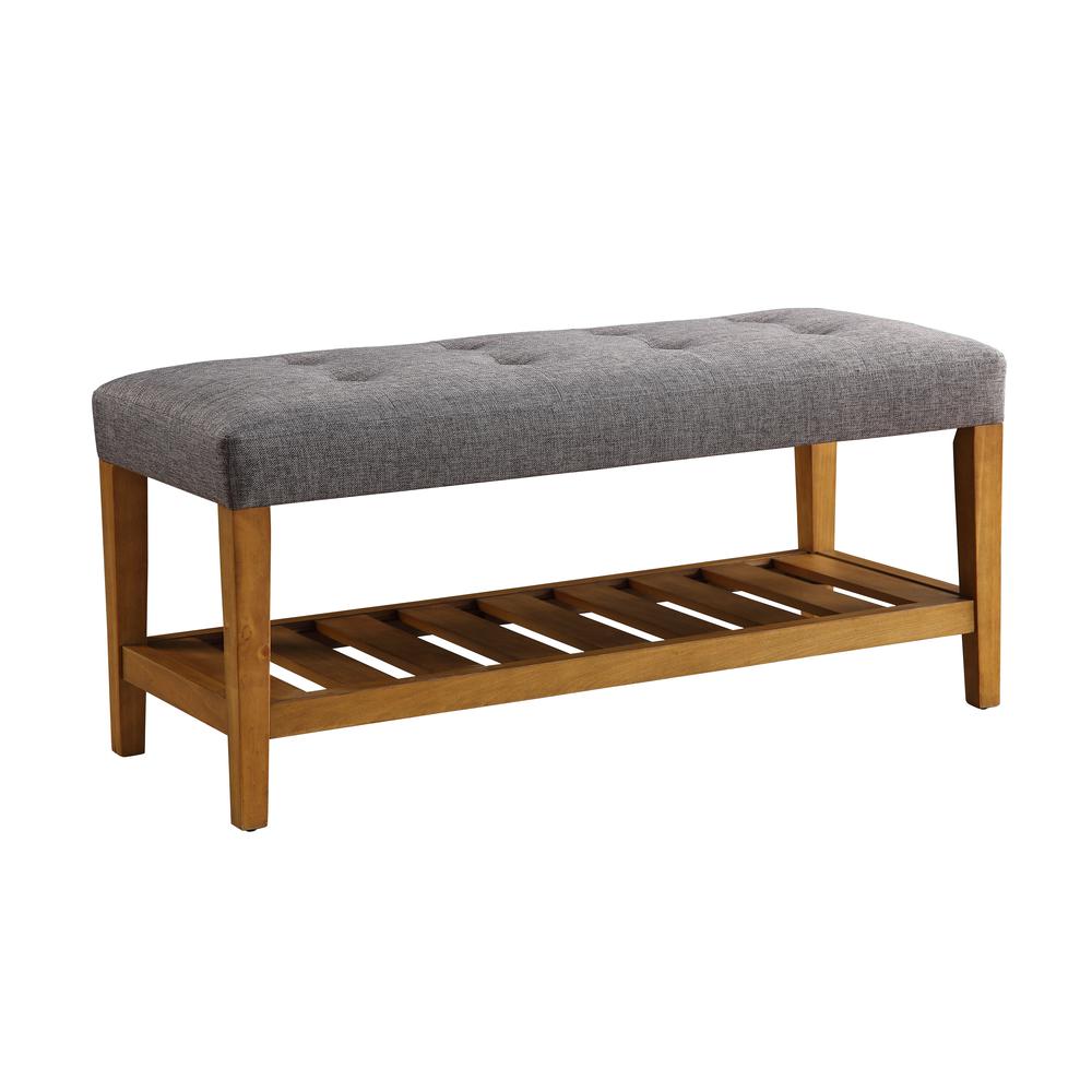 Charla Bench, Gray & Oak