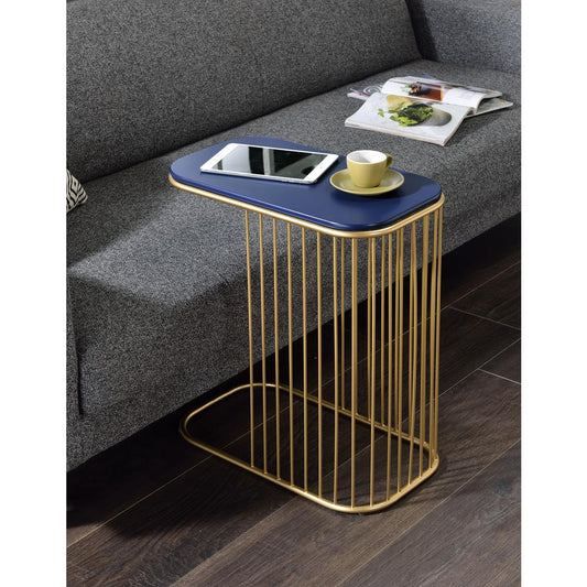 Accent Table, Blue & Gold Finish 97844