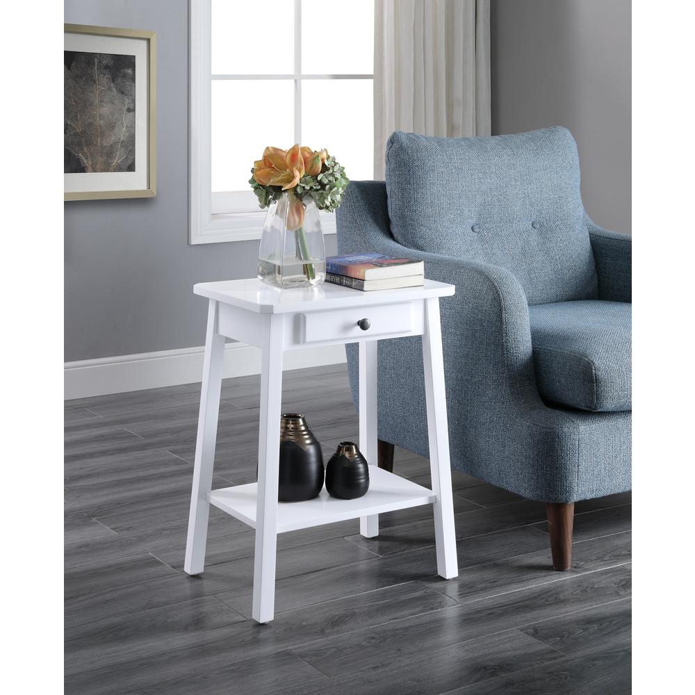 Accent Table, White Finish 97859