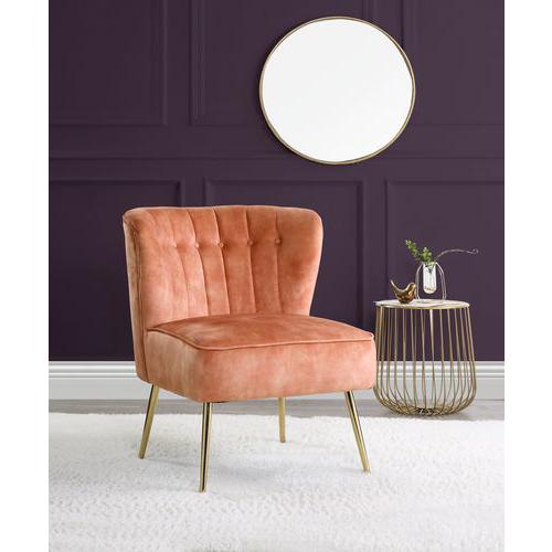 Sambell Burnt Orange Velvet Accent Chair