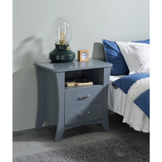 ACME Colt Nightstand, Gray Finish