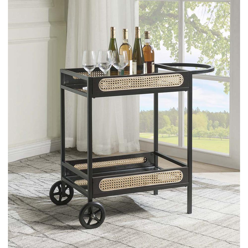 Colson Black Finish  Serving Cart