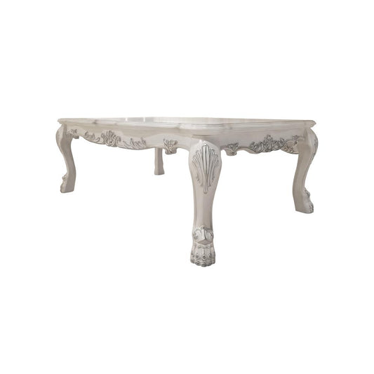 Dresden  Bone White Finish Coffee Table