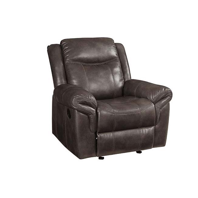 Lydia Brown Leather Aire Glider Recliner