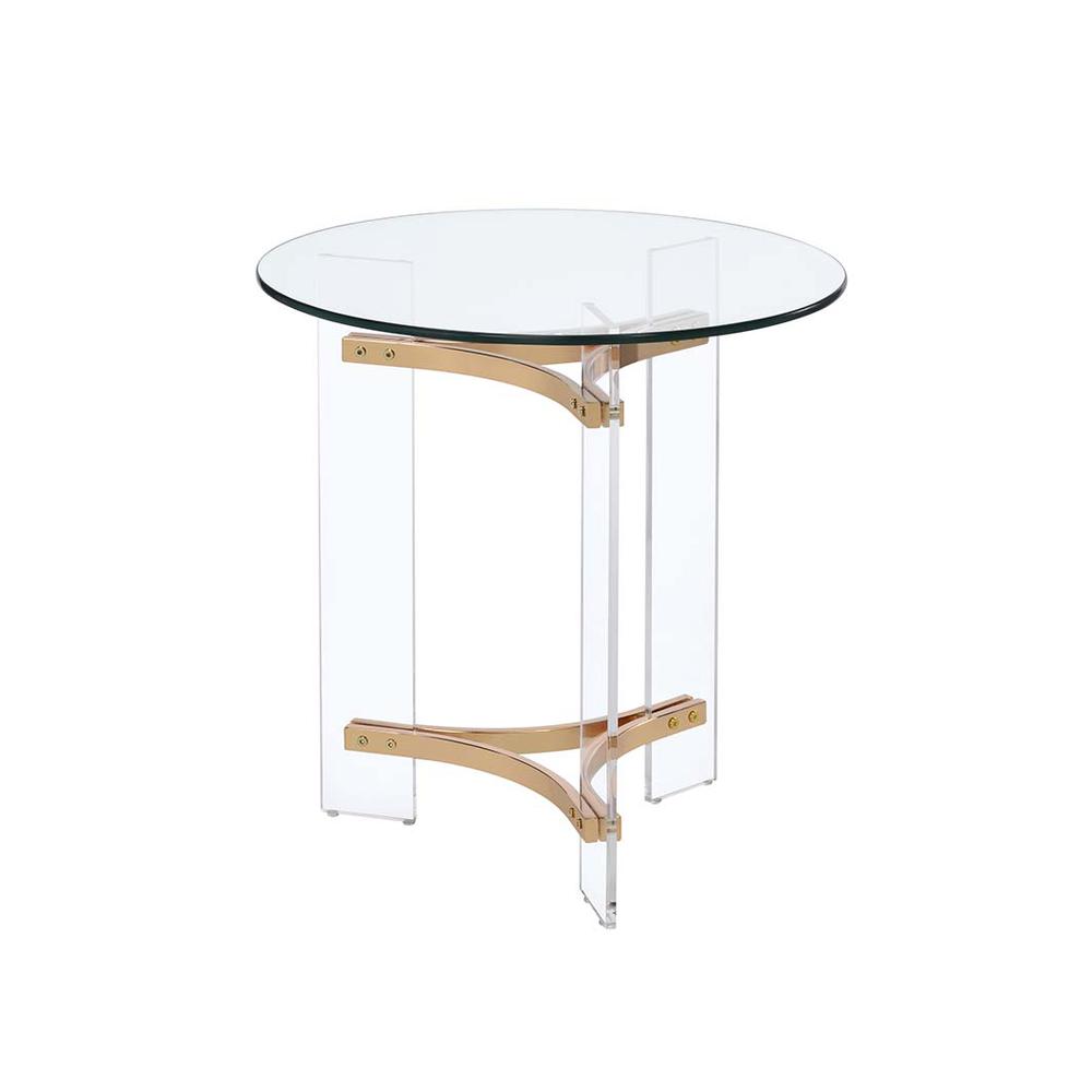 Sosi Gold Finish  End Table