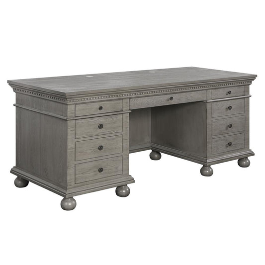 Gustave Executive Desk, Gray Oak Finish (OF00201)