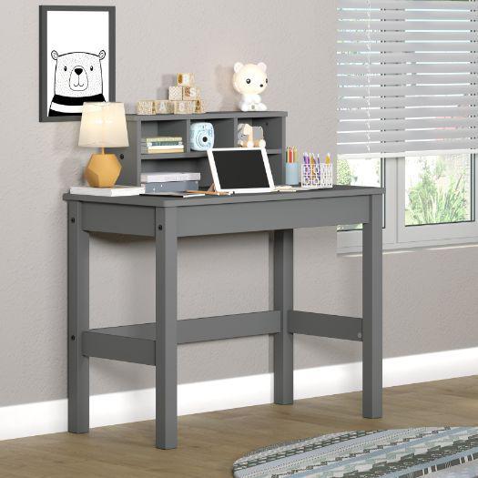 ACME Logan Writing Desk, Gray Finish