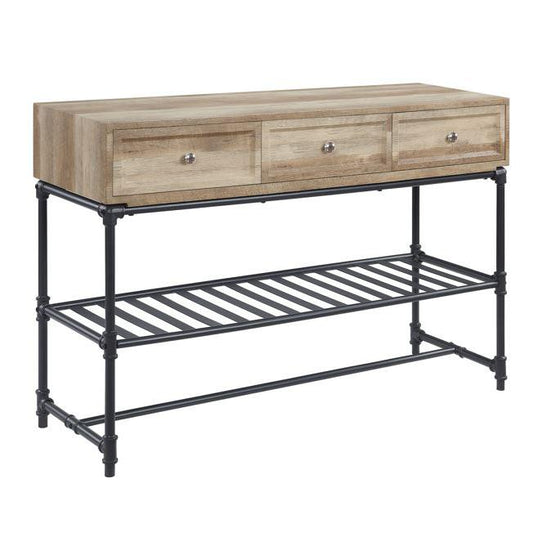 ACME Brantley sofa Table, Oak & Sandy-Black Finish