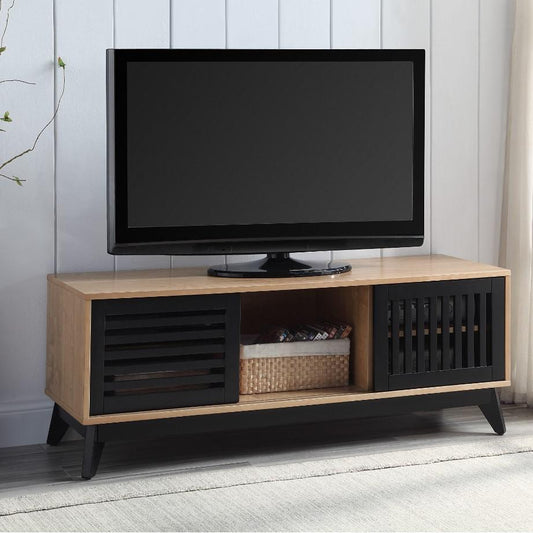 ACME Gamaliel TV Stand, Oak & Espresso Finish