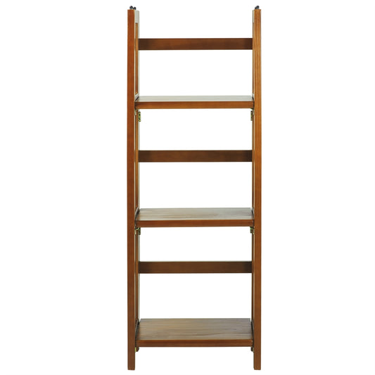 3-Shelf Folding Bookcase 14" Wide-Honey Oak