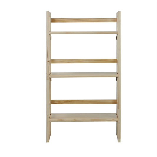 3-Shelf Folding Student Bookcase 20.75" Wide-Natural