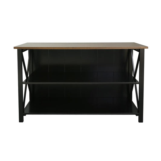 Ashford Console Table / TV Stand with Spacious Shelves, Top made with 100% Solid USA Cherry Wood