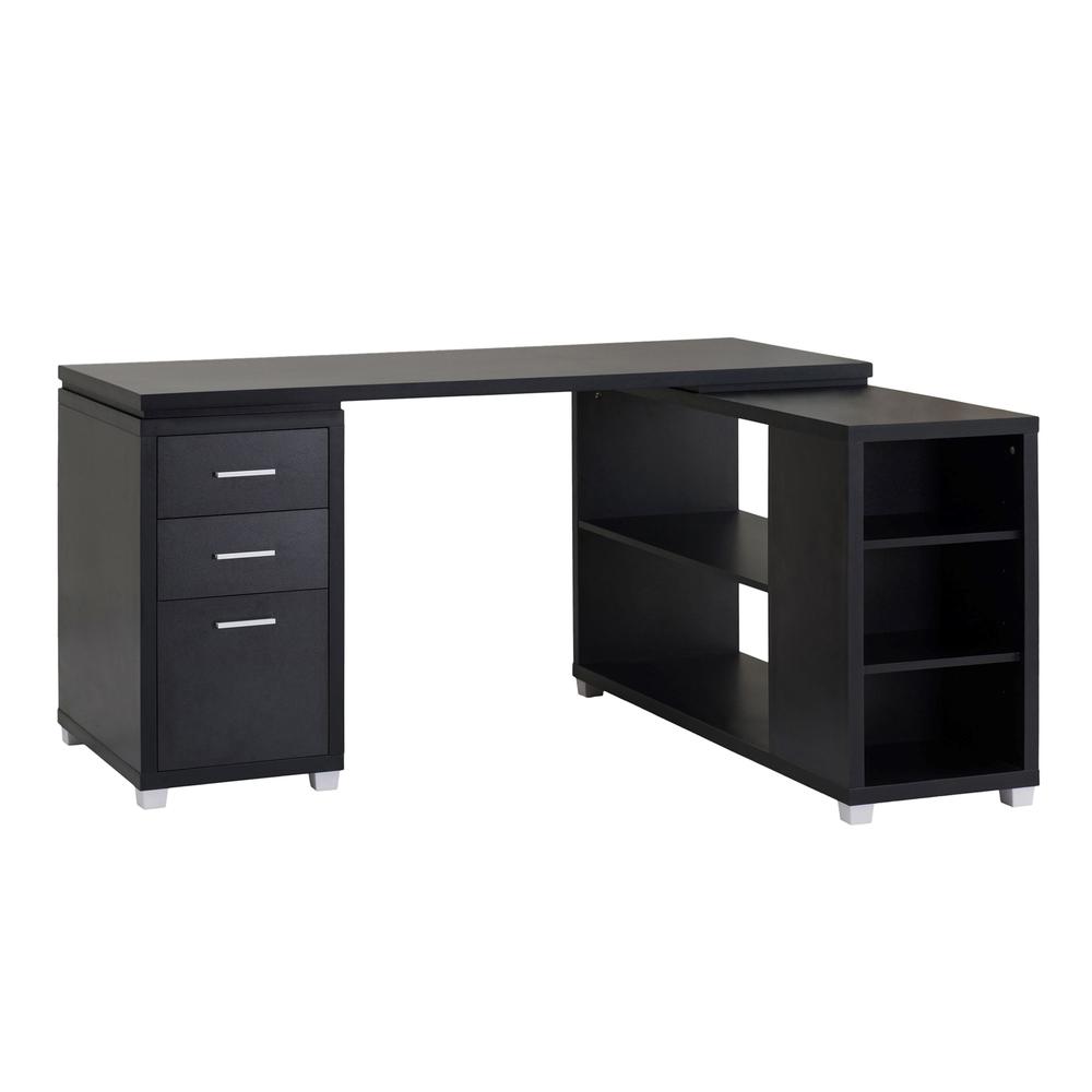 Sunjoy Black Transitional L-Shaped Desk