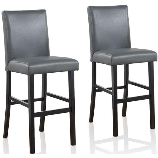 NICO 29" Parson Stool,   Eco Leather, GREY, Set of 2