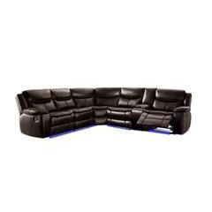 Reclining Sectional with Console and LED lights