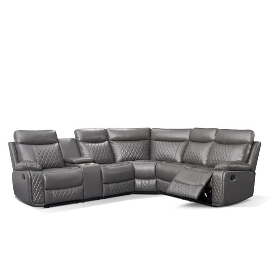 Sectional with console and two Recliners