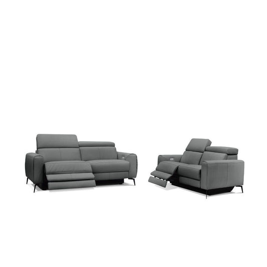 Lennox Double Powered Love Seat, Dark Grey