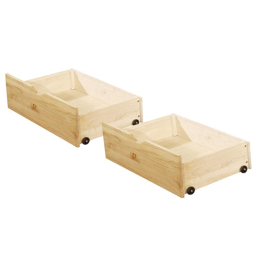 Drawers for Solid Wood Platform Bed Frame - Set of 2 in Natural