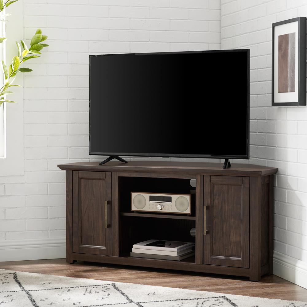 Camden 48" Corner Tv Stand Dark Walnut