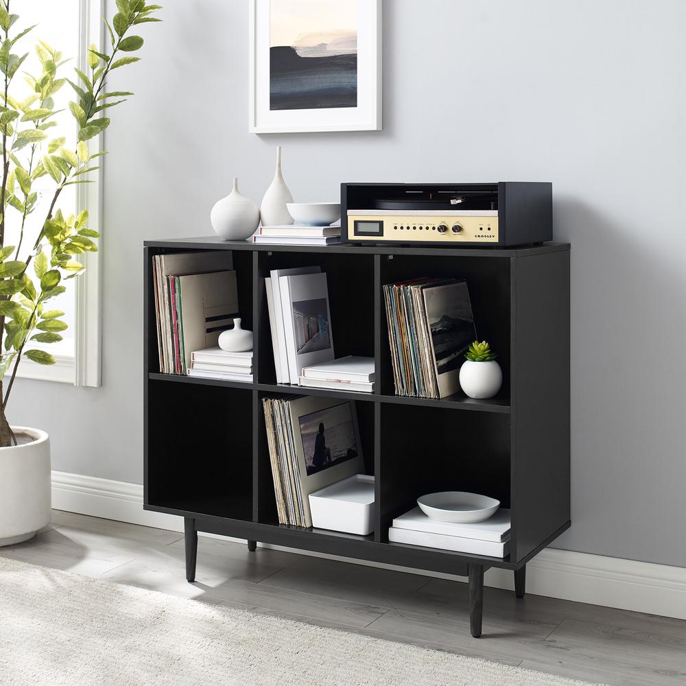 Liam 6 Cube Bookcase Black