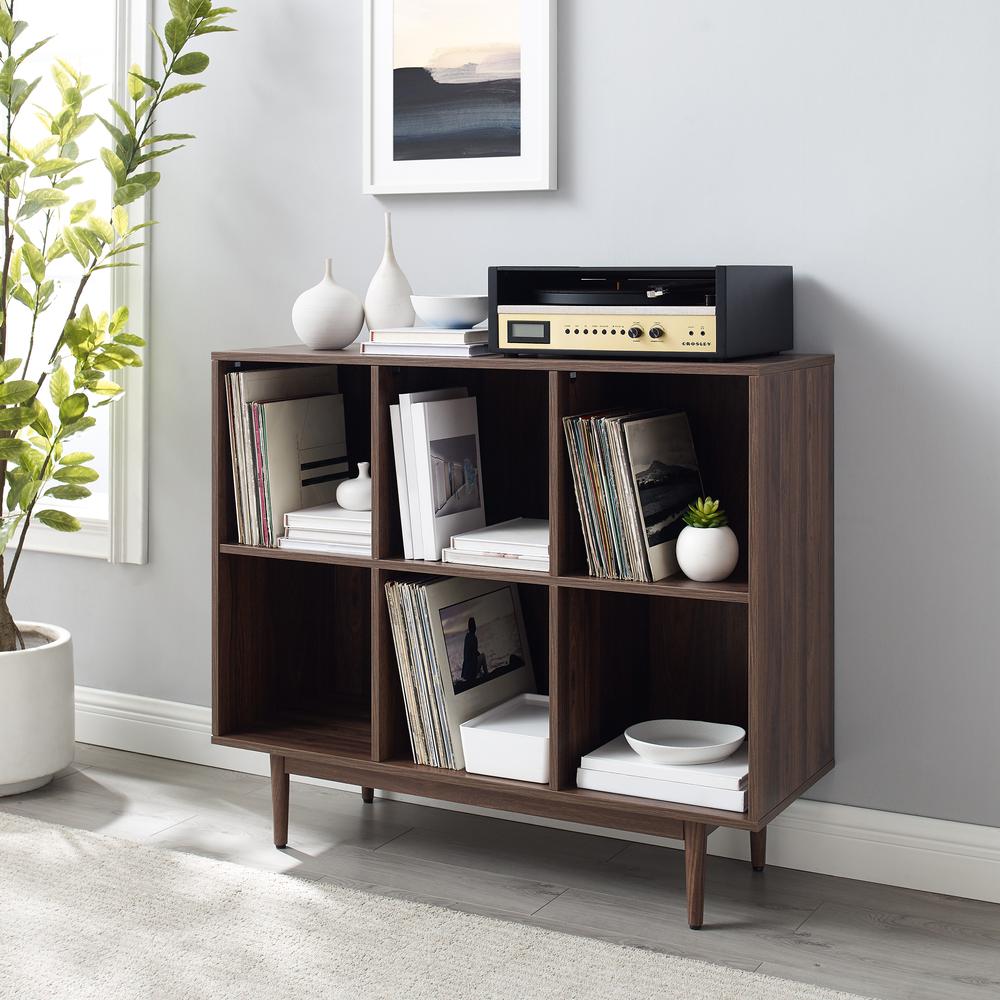 Liam 6 Cube Bookcase Walnut