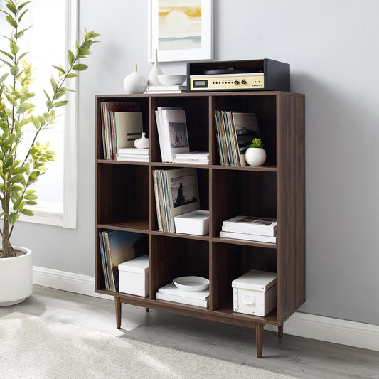 Liam 9 Cube Bookcase Walnut