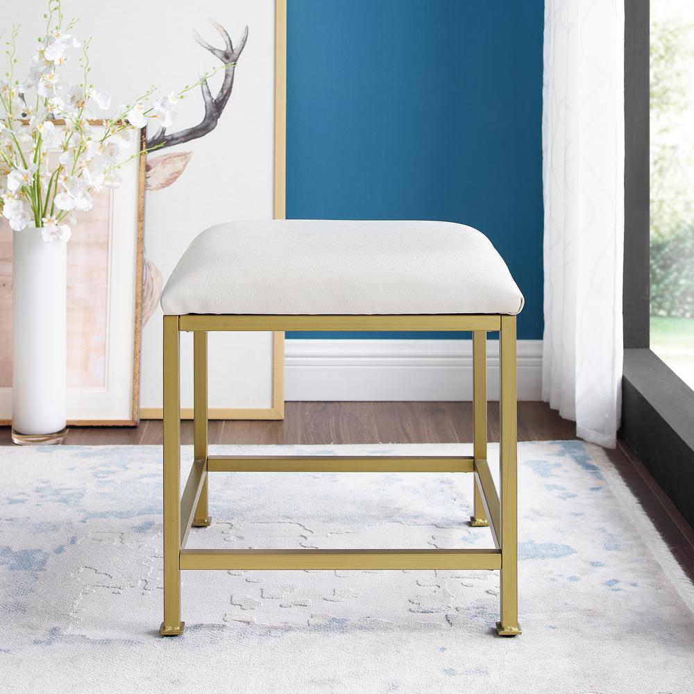 Aimee Vanity Stool Soft Gold