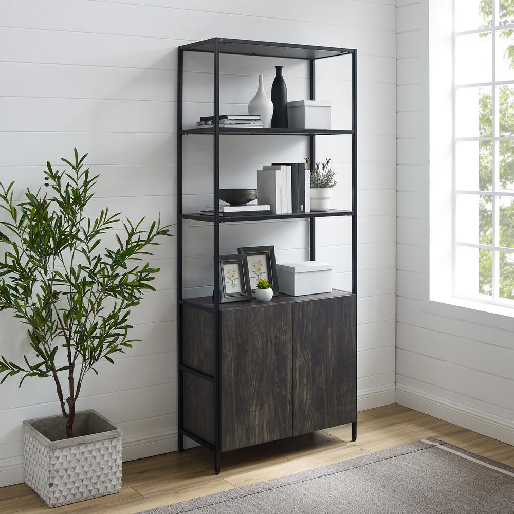 Jacobsen Large Etagere Brown Ash/Matte Black