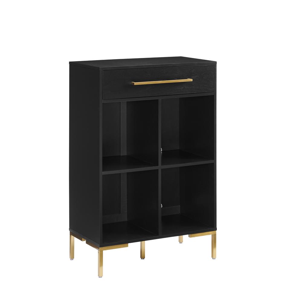 Juno Record Storage Cube Bookcase Black