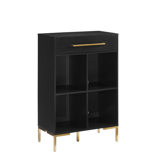 Juno Record Storage Cube Bookcase Black