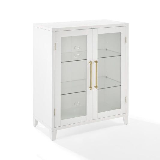 Roarke Stackable Glass Door Kitchen Pantry Storage Cabinet