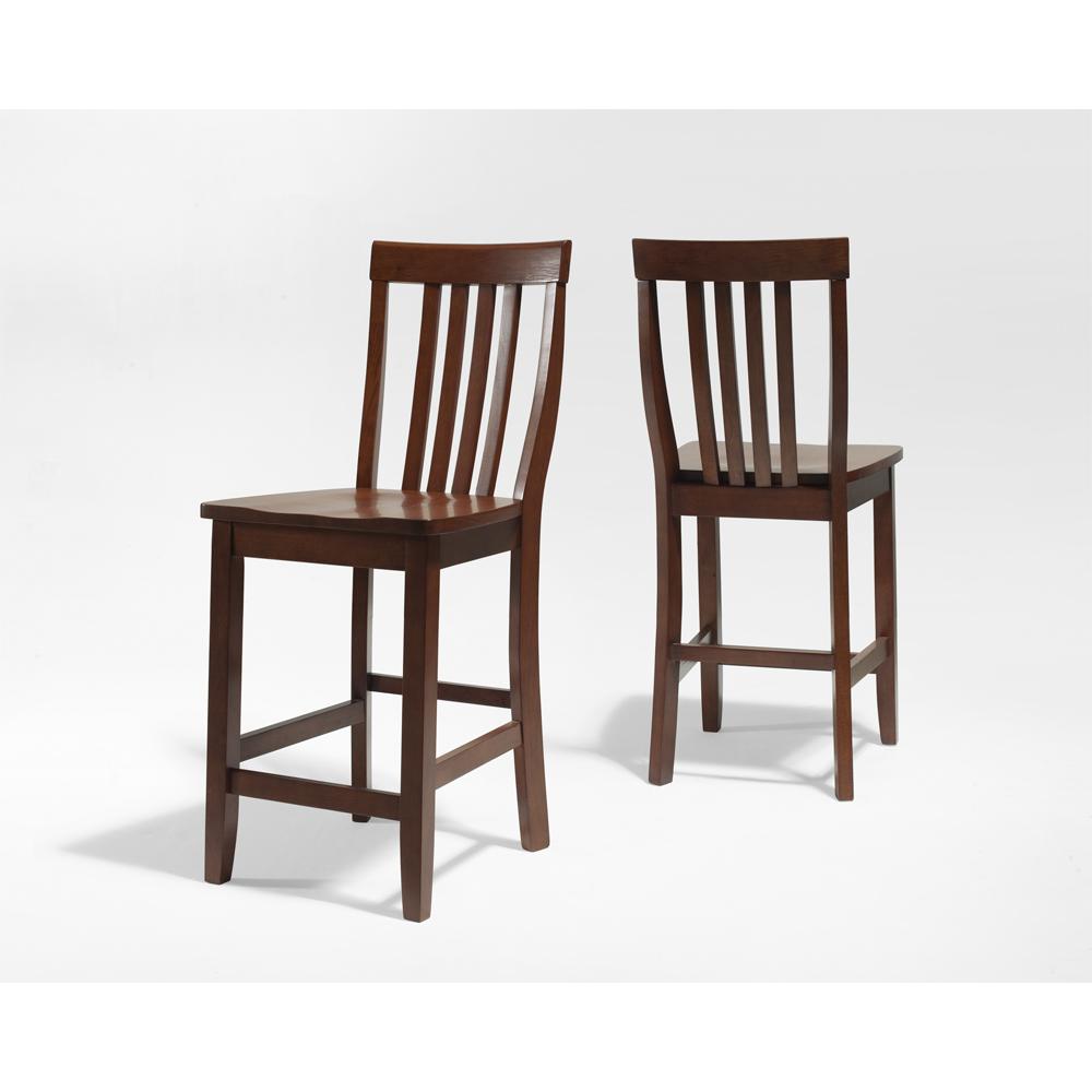 School House 2Pc Counter Stool Set Cherry - 2 Stools