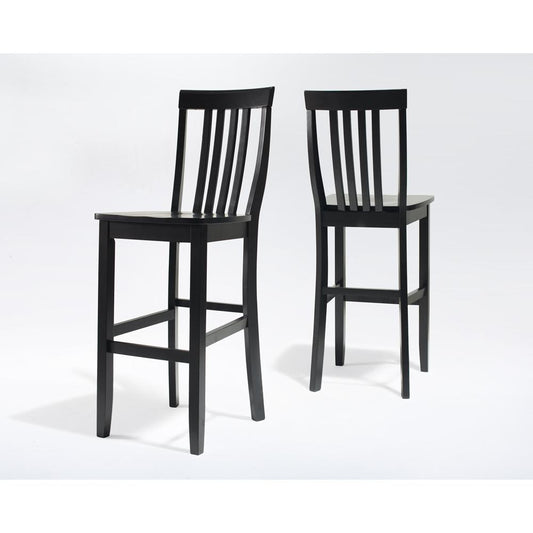 School House 2Pc Bar Stool Set Black - 2 Stools